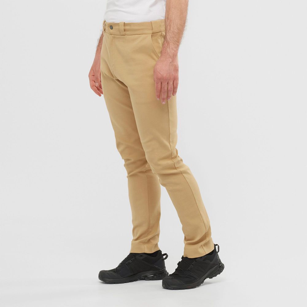 SALOMON OUTLIFE CHINO M Philippines - Men's Pants - Khaki | 347915-QIX